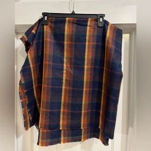 Blanket Scarf - Navy plaid